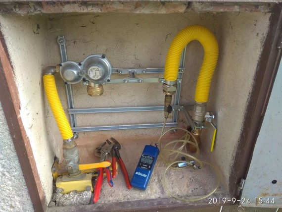 Tlaková zkouška na plynovodu